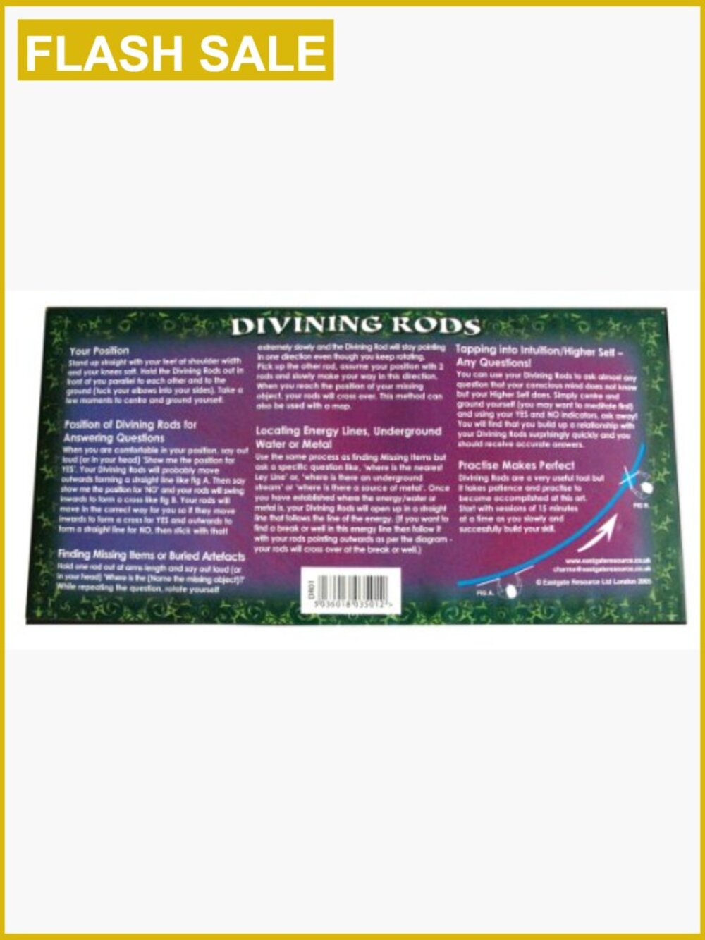 Dowsing Rods 12"x6" Metal High Quality Divining Rods - Picture 2 of 3